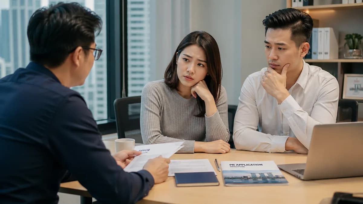 Singapore skyline at dusk — the truth behind Singapore PR approval rate claims